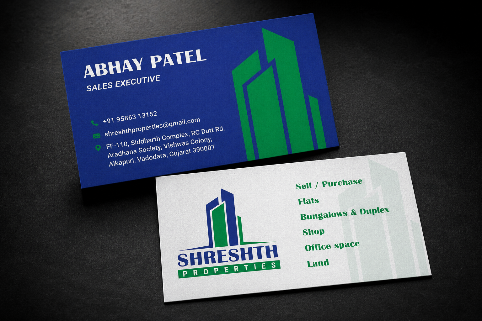 Visiting card design mockup 02